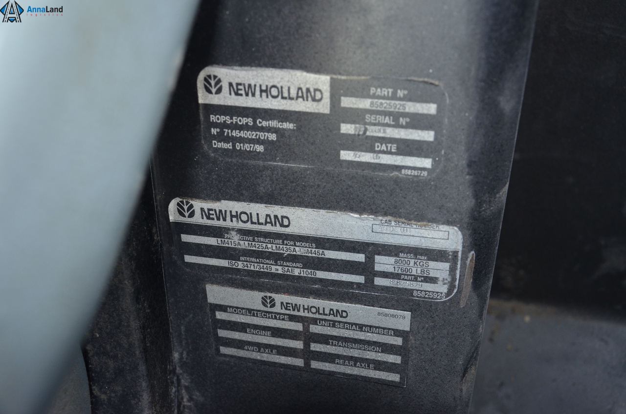 Телескопічний навантажувач New Holland LM415A  - 18 - Annaland.com.ua.jpg Продаж бу сг техніки з Нідерландів